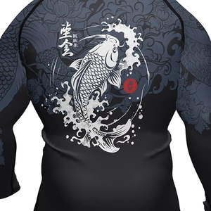 Summer Beach Swimwear Custom <b>Printed</b> Rash Guard High Quality Custom Rush Guard T-shirt Rash Guard Men Rash Guard Unisex Rash Gua - Product Image 5
