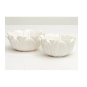 Lot de 2 bols en marbre blanc faits à la main de la meilleure qualité avec un design et une qualité de premkum supplémentaires et pour la décoration de la table de la maison - Product Image 1