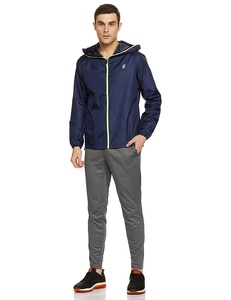 Veste coupe-vent d'hiver sur mesure à masque intégral, coque extérieure en polyester respirant, doublure en maille, poches latérales, veste pour homme - Product Image 5