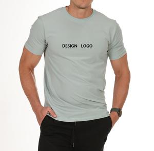 T-shirts de sport pour hommes en coton personnalisé à manches courtes, respirants, anti-rétrécissement, séchage rapide, pour l'entraînement en extérieur et la salle de sport - Product Image 1