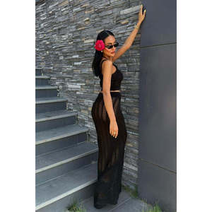 ชุดเซ็ต 2 ชิ้น Kayla รุ่น 9840 เสื้อคอ halter ลายลูกไม้และกระโปรง ดีไซน์อเนกประสงค์และมีสไตล์ - Product Image 5