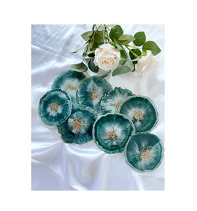 Posavasos de piedra de resina blanca y tamaño personalizado y precio barato con producto hecho a mano y artículos de uso de regalo con venta - Product Image 5