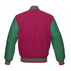 Transpirable de alta calidad Hombres Varsity Chaquetas Cuerpo de lana Mangas de cuero Invierno CollegeBaseballjacket para hombres - Product Image 2