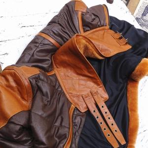 Chaquetas de cuero de invierno de diseño personalizado para hombre superventas abrigo de bombardero bordado de piel de oveja de talla grande chaquetas de hombre calientes - Product Image 2