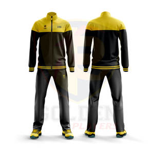 Golden Players Survêtements à la mode pour hommes avec logo personnalisé Noir/Orange 100% Tenue de sport d'hiver de haute qualité - Product Image 1