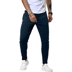 Men Active Tack Jogger Pants Slim Fit Fitness Tapered Sweatpants <b>with</b> Zipper <b>Pockets</b> Casual Sports <b>Trousers</b> for Gym - Product Image 1