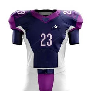 Uniformes de Fútbol Americano para Hombre Adulto, Conjuntos Personalizados con Nombre de Equipo, Secado Rápido, 100% Poliéster, Manga Corta, Precio de Fábrica - Product Image 3