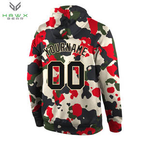 Custom Stitched Camo Black-Sports Pullover Sweatshirt Salute To Service Hoodie - Product Image 3