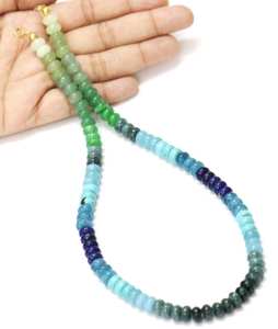 Quartz coloré lisse Rondelle perlée collier ras du cou 7-8mm perles de Quartz colliers de bonbons pour femmes filles bijoux en gros - Product Image 6