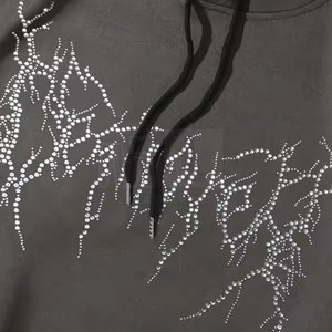 Nueva llegada de calidad premium de invierno para hombres básicos con diamantes de imitación sudaderas con capucha ropa informal transpirable para hombres básicos con diamantes de imitación para adultos - Product Image 4