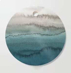 Bloques de cortar de madera redondos ecológicos de gran venta, productos esenciales de cocina impresos decorativos - Product Image 1