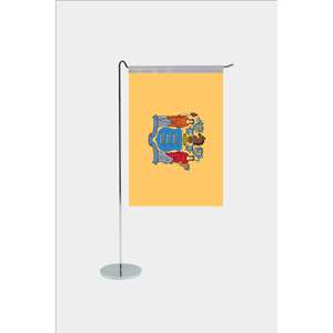 Bandera de Nueva Jersey con Impresión Digital en Asta de Aluminio en Forma de L - Product Image 1