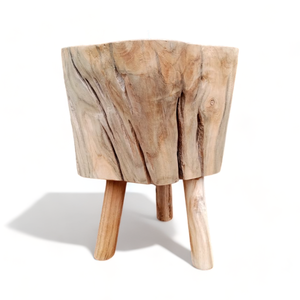 การออกแบบที่ทันสมัยตกแต่งบ้านไม้สัก Root เฟอร์นิเจอร์สําหรับเชิงเทียนไม้สําหรับร้านอาหารตกแต่งที่ไม่ซ้ํากันโคมไฟขวดเทียนไม้ - Product Image 4