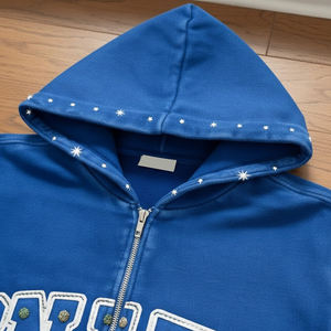 Survêtement pour hommes à prix de gros, personnalisé, effet délavé soleil, pour l'hiver, avec strass et prix ajustable - Product Image 4