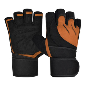 Gants en cuir à demi-doigts unisexes pour l'haltérophilie, l'entraînement et le cyclisme pour les sports d'extérieur. - Product Image 1