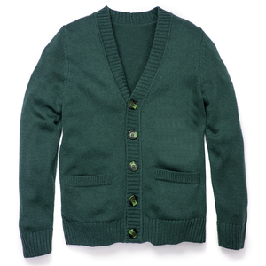 Cárdigan Sólido Personalizado, Corte Holgado Informal, Forro Polar, Cuello en V, Mezcla de Poliéster/Algodón, Unisex, Talla Grande, para Universidad - Product Image 2