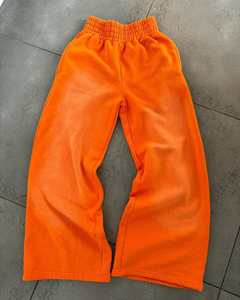 Novedad de 2025, pantalones de chándal informales de algodón de rizo francés con lavado ácido de gran tamaño para hombre, pantalones medios ligeros con estampado de logotipo personalizado - Product Image 6