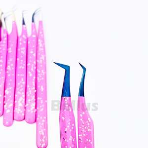 Offre Spéciale de qualité supérieure Bellus International pince à cils poudre enduite en acier inoxydable Volume cils outils dans une nouvelle couleur - Product Image 1