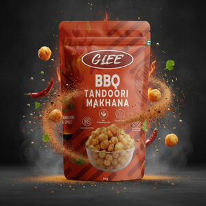 Glee Impex Makhana BBQ Tandoori épicé faible en gras, fumé et grillé, sans cholestérol, sans gluten, avec une saveur authentique de barbecue indien - Product Image 5