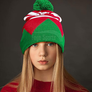 Pakistan Fabrication Dernier Style Solide Plaine Jacquard Bonnet Adultes Chapeaux Logo Personnalisé Bonnet De Noël Chapeaux Saison D'hiver Utilisation - Product Image 6