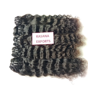 100% naturel non transformé cheveux indiens vague profonde cuticule aligné faisceau vendeurs en gros pour les extensions de cheveux humains - Product Image 5