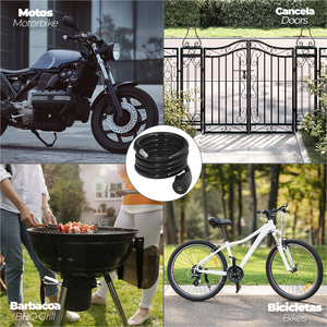 Cavo a Spirale per Bicicletta con Chiave O/ 12 mm. x 150 cm. - Product Image 6