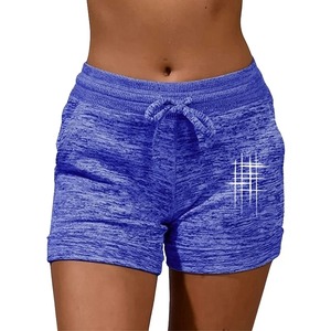 Venta al por mayor de pantalones cortos de las mujeres de cintura alta de verano Casual Streetwear gimnasio entrenamiento correr moda Pantalones cortos logotipo personalizado proveedor - Product Image 1