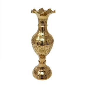 High Quality Brass Flower <b>Vase</b> With Engraving <b>Gold</b> And Black Paint Finished For Home Decor Table Decorative Flower <b>Vase</b> - Product Image 5