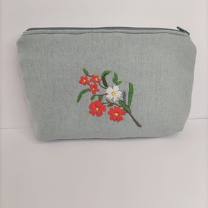 Sac en lin brodé à la main avec broderie de différentes couleurs sac à dos en lin 100% doux lavé OEM fabriqué au Vietnam - Product Image 1