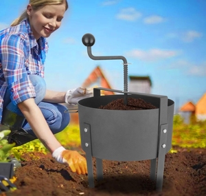 Döner toprak elek kir bahçe elek toprak elek, eleme Mesh kaya kum kir elek ile 13 "eleme filtresi, S ile kompost elek - Product Image 4