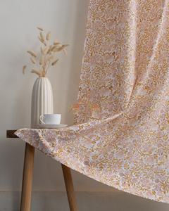 Ensemble de rideaux imprimés à la main avec motifs floraux pour fenêtres, rideaux de luxe pour salon, rideaux de fenêtre imprimés floraux - Product Image 3