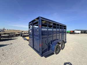 New 2026 S&S Dura Line Blue/Silver Trim 6x6x16 3500kg Bumper Pull Stock/Combo <b>Trailer</b> Tri-Axle Livestock <b>Trailer</b> Sale - Product Image 2
