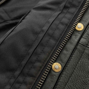 Gilet de motard en cuir véritable réversible personnalisé de haute qualité pour hommes, vêtements d'extérieur respirants avec poche pour la saison d'hiver - Product Image 3