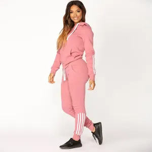 Conjunto Deportivo de 2 Piezas con Logotipo Personalizado, Chaqueta y Pantalón de Chándal para Entrenamiento, Cortavientos, Tallas Grandes para Mujer, 100% Poliéster, Invierno - Product Image 5