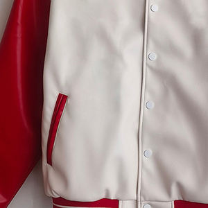 Chaqueta universitaria corta de algodón personalizada para mujer 2025, chaquetas universitarias transpirables largas con estampado bordado de Color único para mujer - Product Image 5