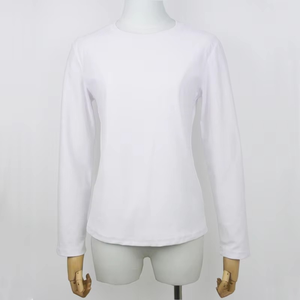 เสื้อยืดคอกลมแขนสั้นติดกระดุมสำหรับผู้หญิง ผ้าฝ้ายเนื้อนุ่ม น้ำหนัก 200 กรัม ไม่หด ใส่สบาย สไตล์ลำลอง ซัมเมอร์ วายทูเค ฤดูใบไม้ร่วง ฤดูหนาว - Product Image 4