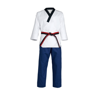 Vêtements d'arts martiaux en gros à prix avantageux, uniforme de karaté, uniforme de taekwondo, uniforme de taekwondo 100% coton respirant, séchage rapide, ensembles légers - Product Image 2