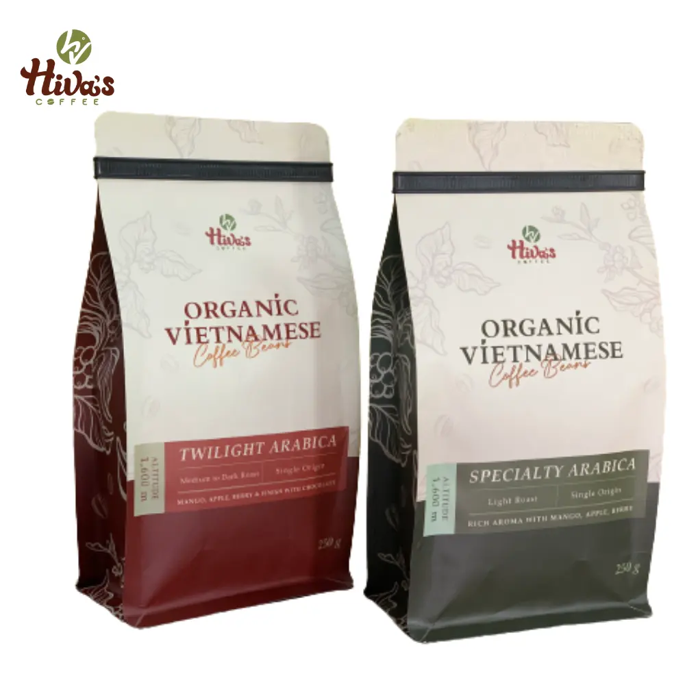 Toptan fiyat fabrikada Viet Nam kahve İtalyan kızartma Arabica bütün fasulye 250g Aroma lezzet 100% orijinal kahve hazır ihracat