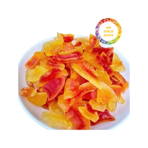 Deliciosa papaya seca masticable con cortes uniformes y colores vivos-Procedente de papayas tropicales cultivadas de calidad - Product Image 1