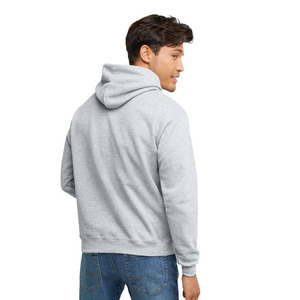 เสื้อฮู้ดทรงหลวมสำหรับผู้ชายพิมพ์ลายออกแบบโลโก้ถักกันหดได้ - Product Image 4