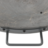 Grande Brasero d'extérieur au charbon de bois en fonte avec poignées métalliques portables, Table de brasero sans fumée pour camping et jardin, Fournitures de jardin