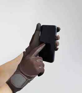 Guantes de equitación de cuero ultra transpirables para invierno, guantes profesionales de entrenamiento ecuestre, logotipo personalizado, suministro al por mayor, servicio OEM - Product Image 5