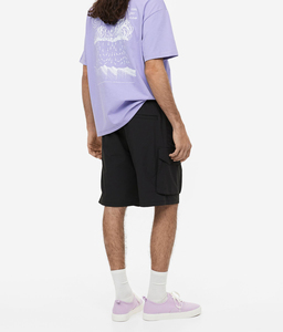 กางเกงยีนส์ผ้าโพลีเอสเตอร์สำหรับผู้ชายกางเกงขาสั้นคาร์โก้สไตล์ลำลองมีกระเป๋าด้านข้างขนาดใหญ่สไตล์ฮิปฮอปสำหรับเด็กผู้ชายตามสั่ง2024 - Product Image 3