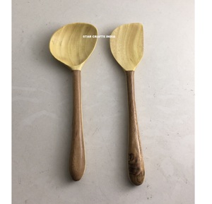 Cuchara de mano de madera de alta calidad, el mejor estilo, los más vendidos, artículos para el hogar y la cocina, juego de servidor de madera para mezclar ensaladas, el más vendido - Product Image 4