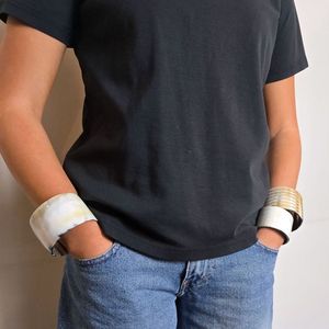 CORNE PERSONNALISÉE Fait à la main de luxe en gros naturel buffle boeuf corne de vache bracelet bijoux de mode pour hommes et femmes - Product Image 5