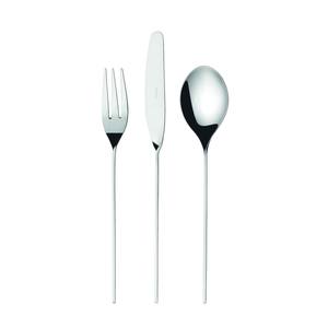 Stainless Steel Flatware Set with Silver Handle Including <b>Fork</b> and <b>Dessert</b> Cutlery Eco-Friendly for Camping and Weddings - Product Image 6