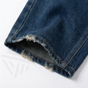 Jeans baggy pour femmes de la rue principale, coton élasthanne respirant, design multi-poches, denim délavé, pantalon large, pantalon cargo - Product Image 6