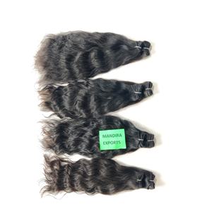 Vente en gros d'extensions de cheveux humains indiens ondulés de couleur noire vierge 100% traitement chimique de haute qualité aucun type de perruque cheveux humains - Product Image 4