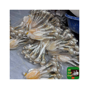 Cuchara de concha de madreperla de primera calidad hecha a mano, diseñada para el servicio de caviar en restaurantes de lujo - Product Image 1