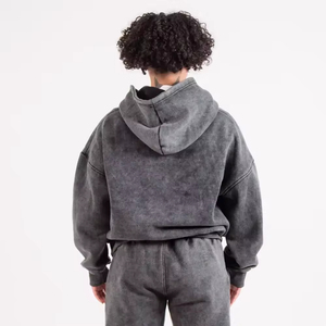 ชุดวอร์มผ้าฟลีซสำหรับผู้ชายซักด้วยกรด2024พิมพ์โลโก้ได้ตามต้องการสำหรับ100% ฤดูหนาว - Product Image 3